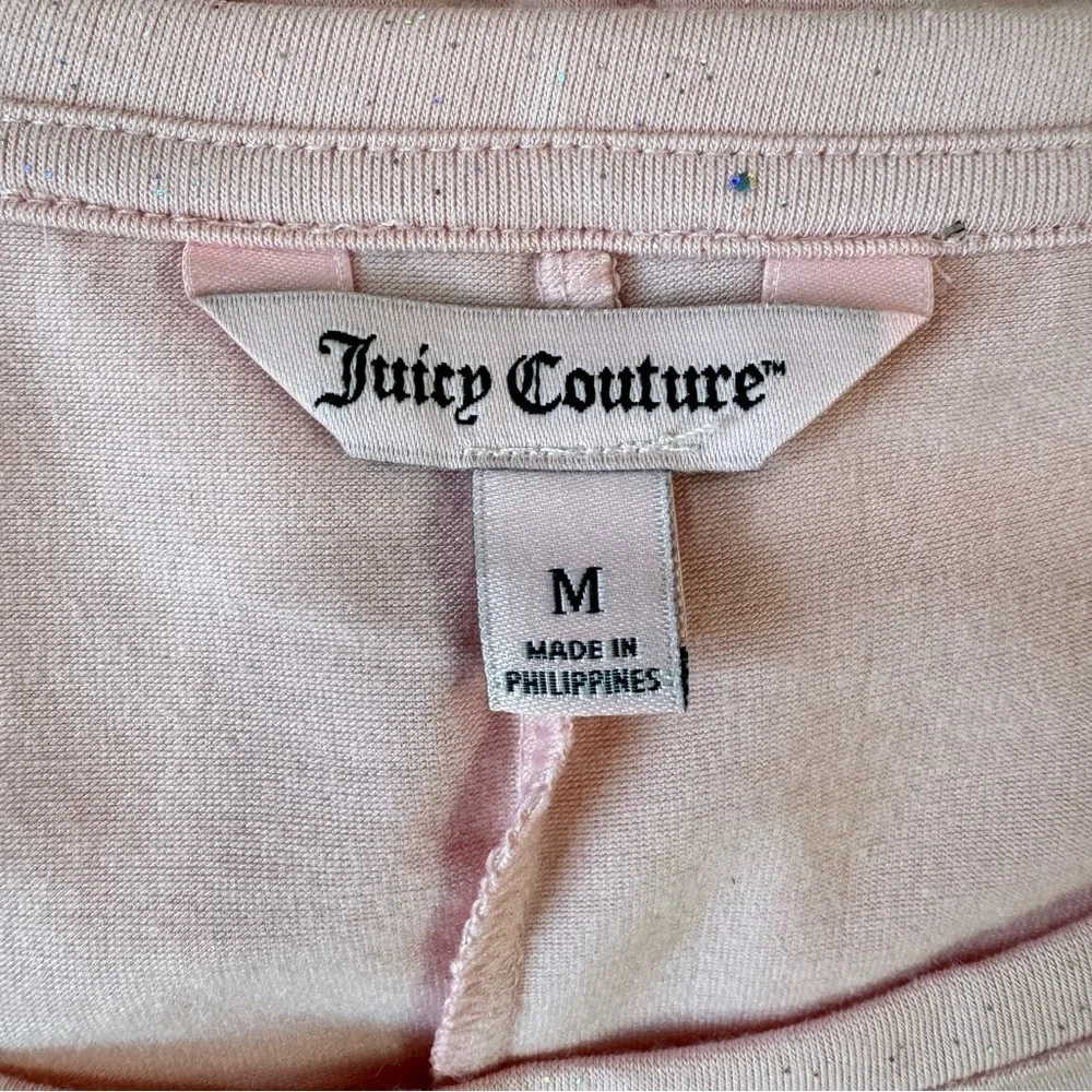 Juicy Couture Pale Pink Glitter Sparkle Knot Front Sheath Dress Size Medium